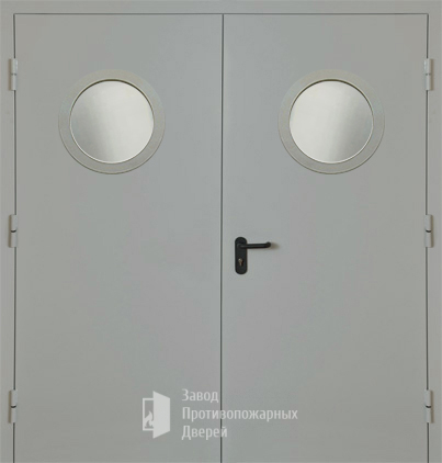 Фото двери «Двупольная с круглым стеклом EI-30» в Краснознаменску