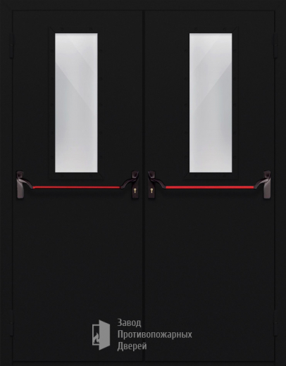Фото двери «Двупольная со стеклом и антипаникой №64» в Краснознаменску
