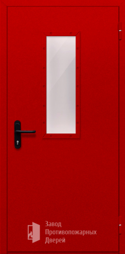 Фото двери «Однопольная со стеклом (красная)» в Краснознаменску