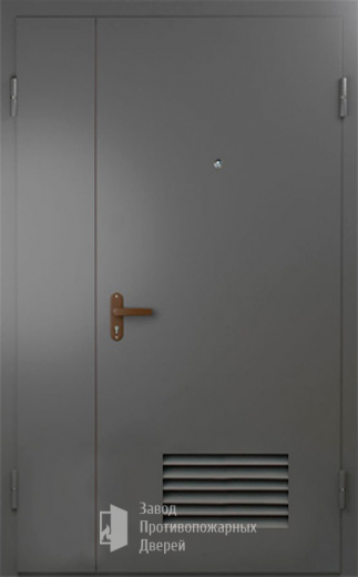 Фото двери «Техническая дверь №7 полуторная с вентиляционной решеткой» в Краснознаменску