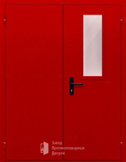 Фото двери «Двупольная со стеклом (красная)» в Краснознаменску