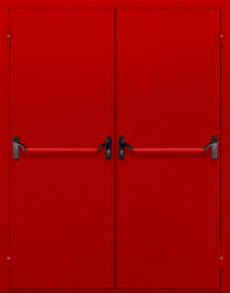 Фото двери «Двупольная глухая с антипаникой (красная)» в Краснознаменску