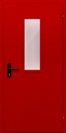 Фото двери «Однопольная со стеклом (красная)» в Краснознаменску
