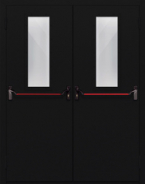 Фото двери «Двупольная со стеклом и антипаникой №64» в Краснознаменску