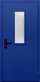 Фото двери «Однопольная со стеклом (синяя)» в Краснознаменску