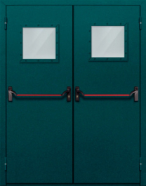 Фото двери «Двупольная со стеклом и антипаникой №56» в Краснознаменску