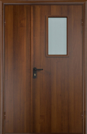 Фото двери «Полуторная МДФ со стеклом EI-30» в Краснознаменску